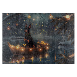 Doberman Christmas Festive Voyage Cutting Board