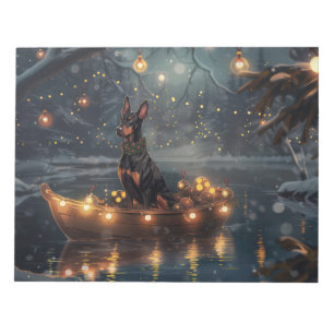 Doberman Christmas Festive Voyage  Notepad