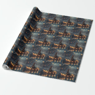 Doberman Christmas Festive Voyage Wrapping Paper