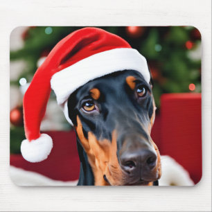 Doberman Christmas Mouse Mat