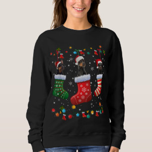 Doberman Christmas Socks Funny Xmas Pajama Dog Lov Sweatshirt