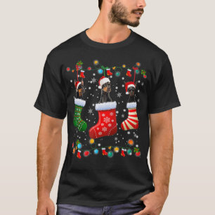 Doberman Christmas Socks Funny Xmas Pajama Dog Lov T-Shirt