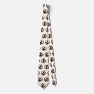 Doberman Christmas Wreath Festive Pup Tie
