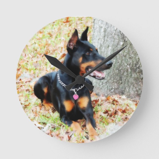 Doberman Clock (Front)