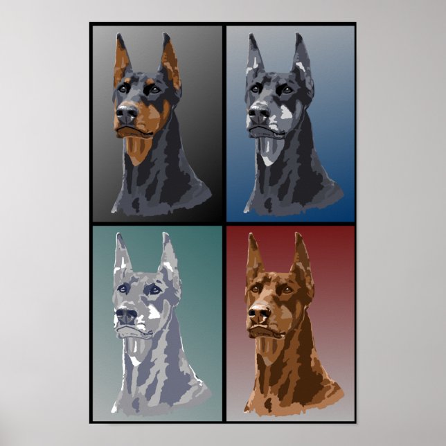 Doberman Colors Poster (Front)