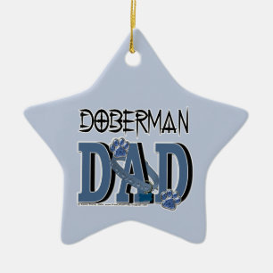 Doberman DAD Ceramic Tree Decoration