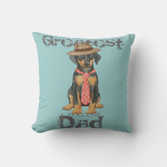 Doberman Dad Cushion (Front)