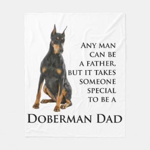 Doberman Dad Fleece Blanket