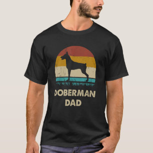 Doberman Dad For Men Doberman Dog Vintage Dad T-Shirt