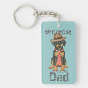 Doberman Dad Key Ring
