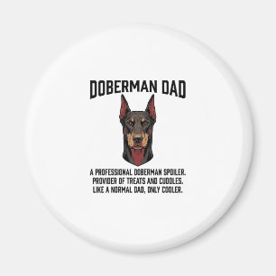 Doberman Dad Vintage Engraving Dog Lover Shirt Des Magnet