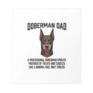 Doberman Dad Vintage Engraving Dog Lover Shirt Des Notepad