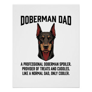 Doberman Dad Vintage Engraving Dog Lover Shirt Des Poster