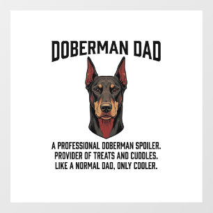 Doberman Dad Vintage Engraving Dog Lover Shirt Des Window Cling