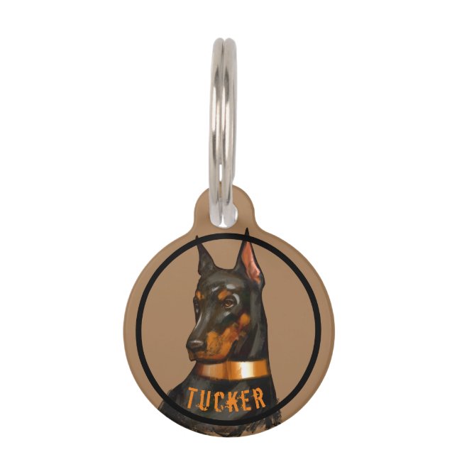 Doberman, doberman lover, doberman owner, doberman pet tag (Front)