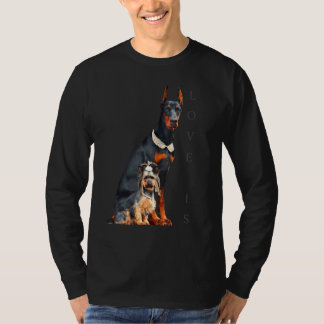 Doberman Doberman Pinscher Dog Mum Dad Love Pet P T-Shirt