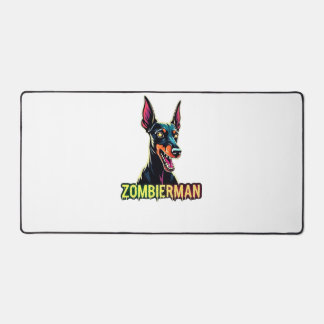 Doberman Dobie Doby Dobermann Zombie Dog Halloween Desk Mat