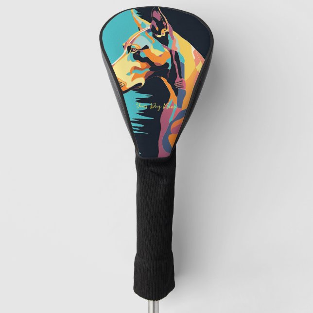 Doberman Dog 001 - Bruno Pokopen Golf Head Cover (Front)