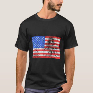 Doberman Dog American Flag Dobie Usa Pinscher Owne T-Shirt