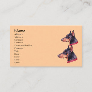 Doberman Dog Animal Business Card