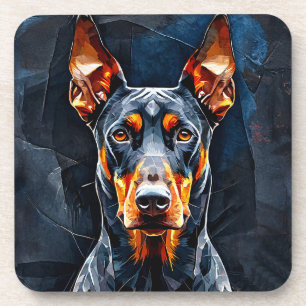 Doberman dog coaster