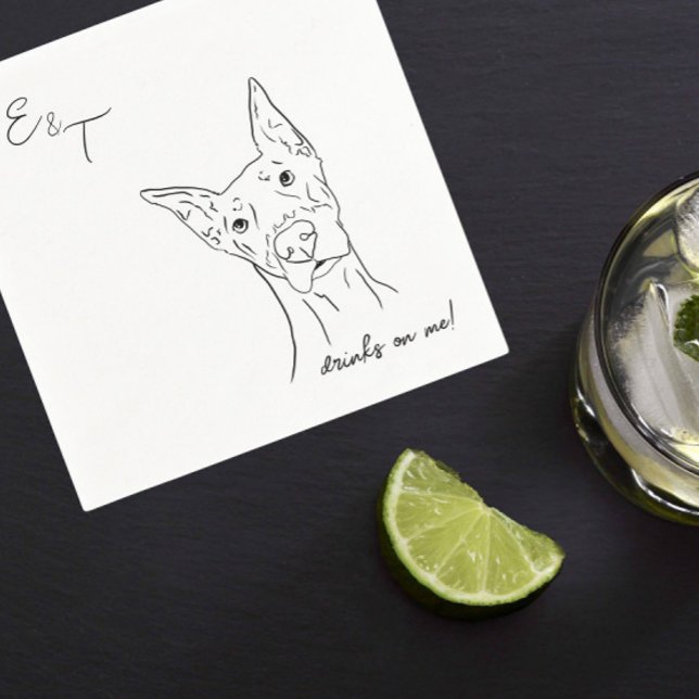 Doberman Dog Cocktail wedding napkins  (Creator Uploaded)