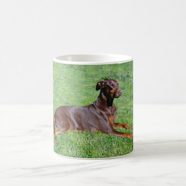 Doberman dog coffee mug (Center)