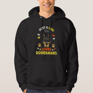 Doberman Dog  For Women Kids Girls Who Love Doberm Hoodie