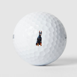 DOBERMAN DOG GOLF BALLS
