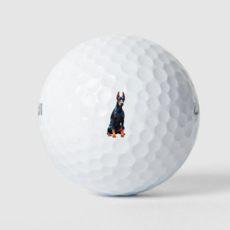 DOBERMAN DOG GOLF BALLS