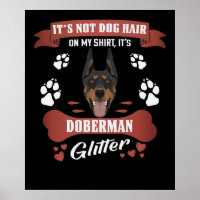 Doberman Dog Hair Glitter