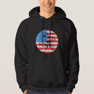 Doberman Dog Lover American Flag Patriotic Dobie B Hoodie