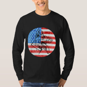 Doberman Dog Lover American Flag Patriotic Dobie B T-Shirt