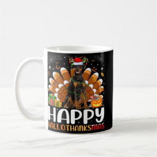 Doberman Dog Lover Halloween Christmas Happy Hallo Coffee Mug