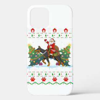 Doberman Dog Lover Xmas Ugly Christmas iPhone 12 Case