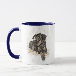Doberman Dog Natural Ears Mug