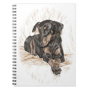 Doberman Dog Natural Ears Notebook