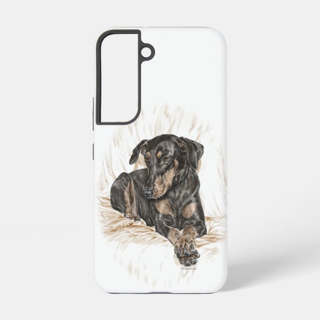 Doberman Dog Natural Ears Samsung Galaxy S22 Case (Back)