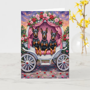 Doberman Dog Valentine's Day  Card