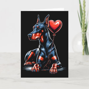 Doberman Dog Valentine's Day Dog Owner Valentine Card