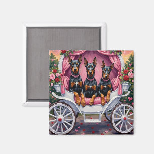 Doberman Dog Valentine's Day  Magnet