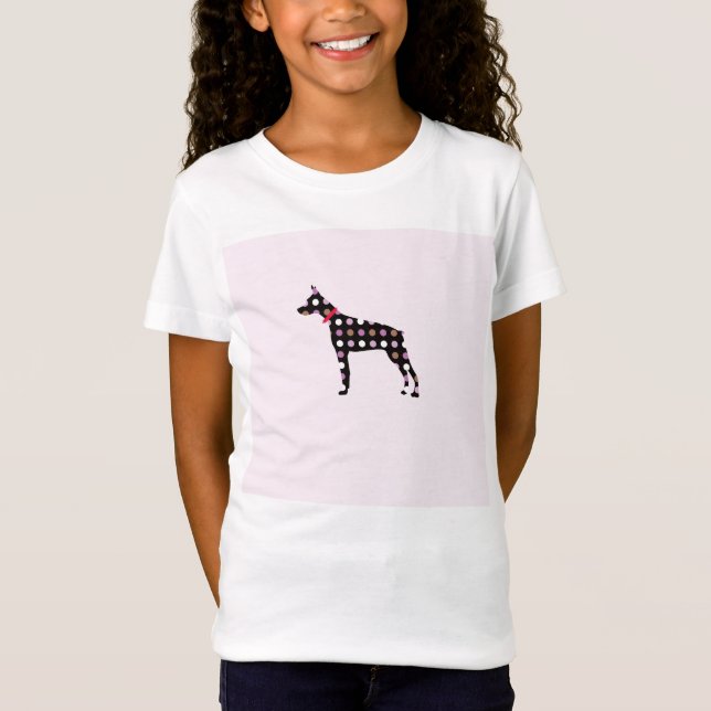 Doberman Dots Pattern T-Shirt (Front)