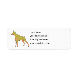 doberman fawn and rust cartoon
