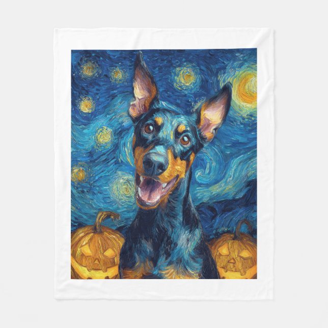 doberman fleece blanket (Front)
