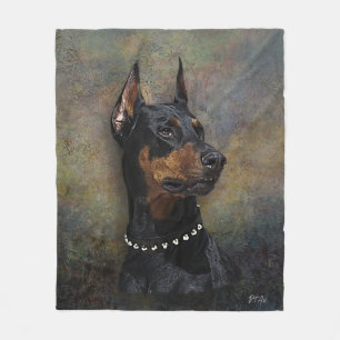 Doberman fleece blanket