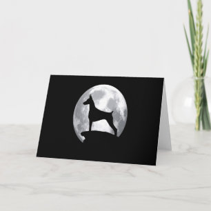 Doberman Gift Doberman Moon Card
