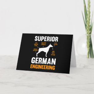 Doberman Gift Superior German Engineering Card