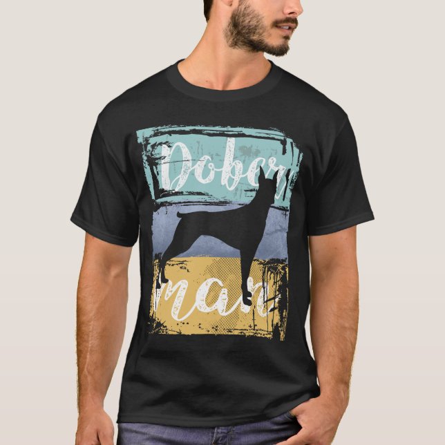 Doberman Gift - Vintage Retro Doberman Dog T-Shirt (Front)