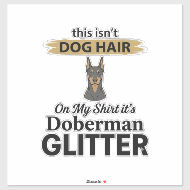 Doberman Glitter Funny Dog Lover Vintage Design_1 (Sheet)