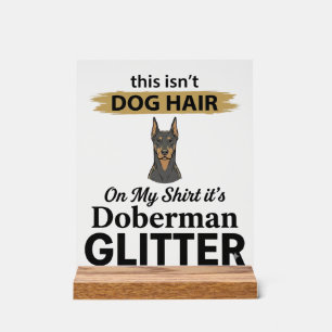 Doberman Glitter Funny Dog Lover Vintage Design_1 Acrylic Sign